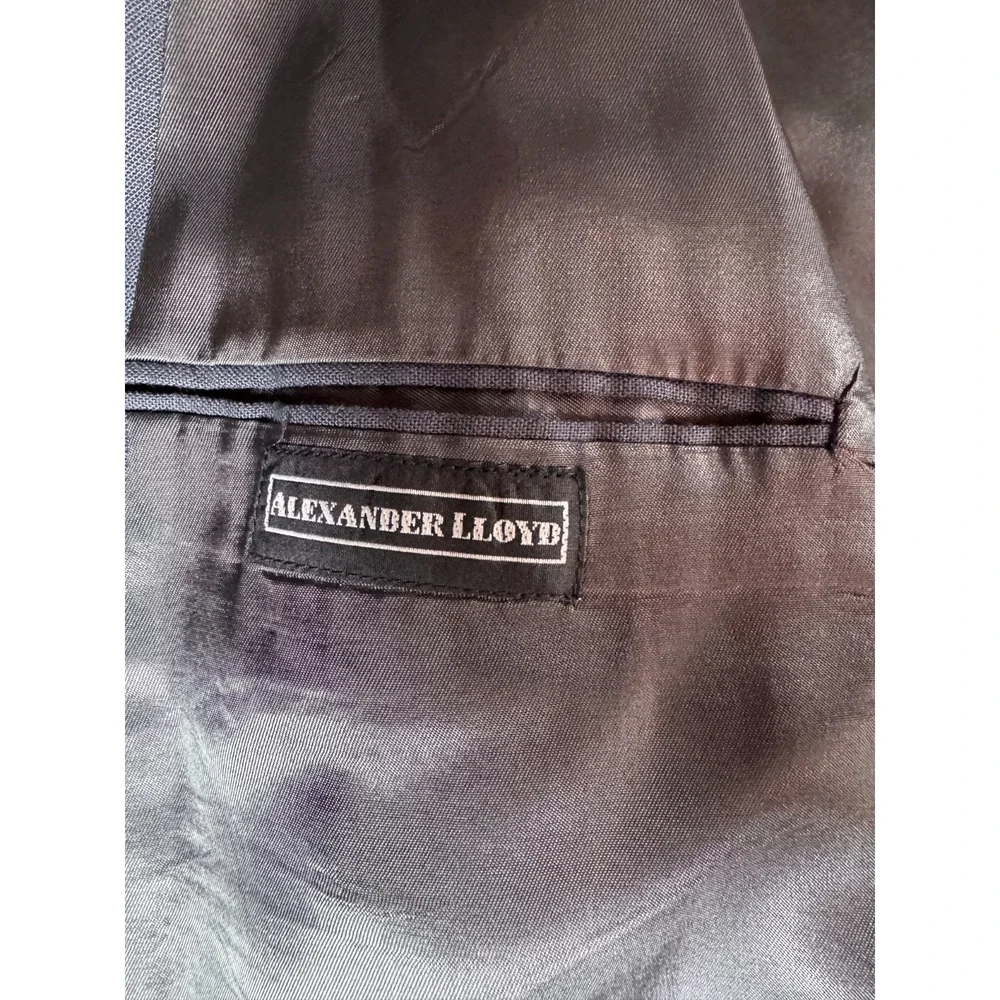 Alexander Lloyd Suit 52XL 41x32 Mens Vintage Double Breasted Gray Pleated Big